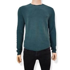 Topman Green Textured Knit Sweater